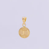 Dije Mate Letra I Bordeado 0.4g / 1.5cm Oro Amarillo 18K