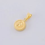 Dije Mate Letra F Bordeado 0.45g / 1.5cm Oro Amarillo 18K