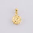 Dije Mate Letra P Bordeado 0.4g / 1.5cm Oro Amarillo 18K