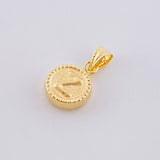 Dije Mate Letra Z Bordeado 0.45g / 1.5cm Oro Amarillo 18K