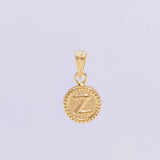 Dije Mate Letra Z Bordeado 0.45g / 1.5cm Oro Amarillo 18K