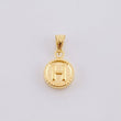 Dije Mate Letra H Bordeado 0.4g / 1.5cm Oro Amarillo 18K