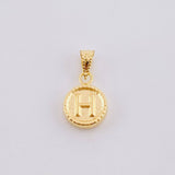 Dije Mate Letra H Bordeado 0.4g / 1.5cm Oro Amarillo 18K