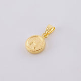 Dije Mate Letra H Bordeado 0.4g / 1.5cm Oro Amarillo 18K