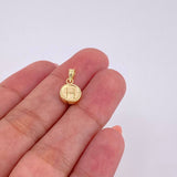 Dije Mate Letra H Bordeado 0.4g / 1.5cm Oro Amarillo 18K