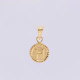 Dije Mate Letra H Bordeado 0.4g / 1.5cm Oro Amarillo 18K