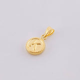 Dije Mate Letra K Bordeado 0.4g / 1.5cm Oro Amarillo 18K