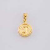 Dije Mate Letra J Bordeado 0.4g / 1.5cm Oro Amarillo 18K