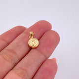 Dije Mate Letra J Bordeado 0.4g / 1.5cm Oro Amarillo 18K
