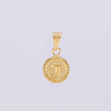 Dije Mate Letra J Bordeado 0.4g / 1.5cm Oro Amarillo 18K