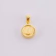 Dije Mate Letra u Bordeado 0.45g / 1.5cm Oro Amarillo 18K