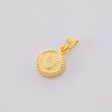 Dije Mate Letra u Bordeado 0.45g / 1.5cm Oro Amarillo 18K