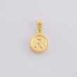 Dije Mate Letra R Bordeado 0.4g / 1.5cm Oro Amarillo 18K