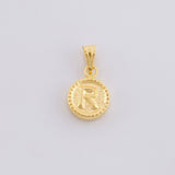 Dije Mate Letra R Bordeado 0.4g / 1.5cm Oro Amarillo 18K