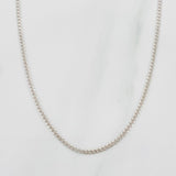 Cadena Cubana 2.4 g / 46.5 cm / 0.9 mm Oro Blanco 18K