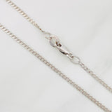 Cadena Cubana 2.4 g / 46.5 cm / 0.9 mm Oro Blanco 18K