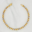 Pulso Veneciano Cuadrado 6.8g / 21.5cm / 4.35mm Dos Oros Amarillo Blanco 18K