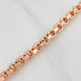 Pulso Veneciano Cuadrado 6.75g / 21.5cm / 4.35mm Oro Rosa 18K