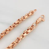 Pulso Veneciano Cuadrado 6.75g / 21.5cm / 4.35mm Oro Rosa 18K