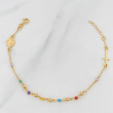 Pulso Denario Virgen Milagrosa 2g / 18cm / 2mm Oro Amarillo 18K