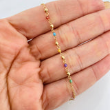 Pulso Denario Virgen Milagrosa 2g / 18cm / 2mm Oro Amarillo 18K