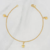 Tobillera Roll-on 3.05g / 24cm / 2mm Oro Amarillo 18K