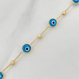 Pulso Aro Seguido Ojo Turco 2.25g / 20cm / 0.7mm Oro Amarillo 18K