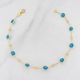 Pulso Aro Seguido Ojo Turco 2.25g / 20cm / 0.7mm Oro Amarillo 18K