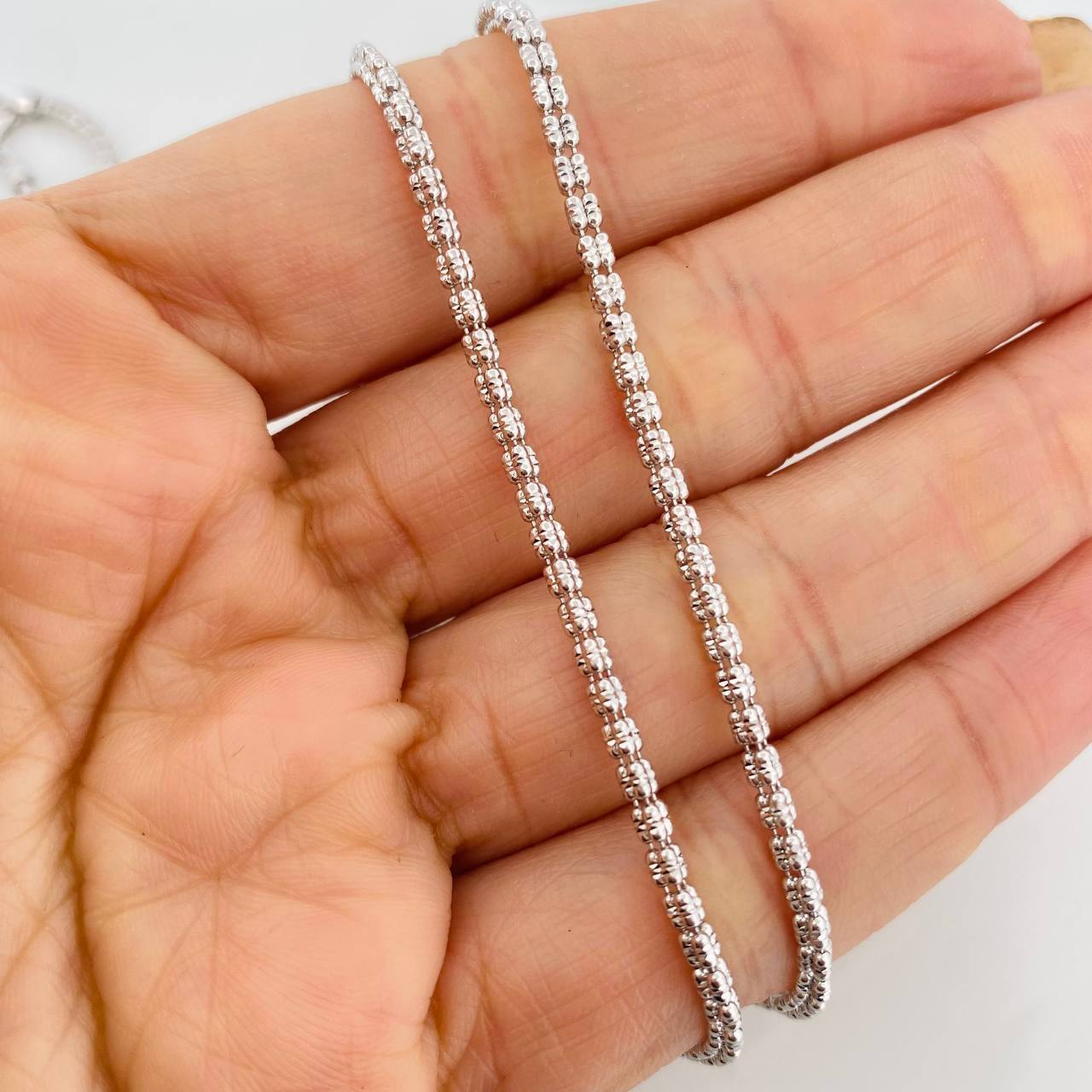 Cadena Ice 11.75g / 60cm / 2.5mm Oro Blanco 18K