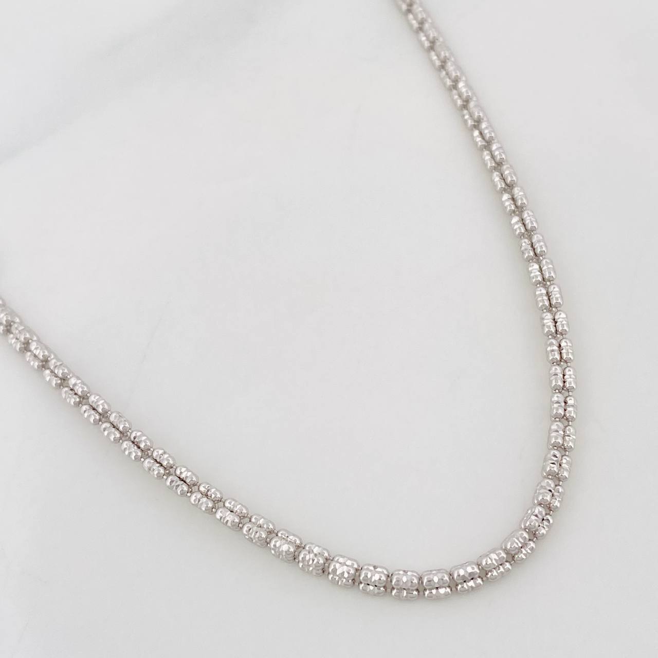 Cadena Ice 11.75g / 60cm / 2.5mm Oro Blanco 18K