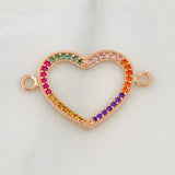 Herraje Corazon 1.7g / 2.5cm Oro Rosa 18K