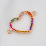 Herraje Corazon 1.7g / 2.5cm Oro Rosa 18K