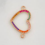 Herraje Corazon 1.7g / 2.5cm Oro Rosa 18K
