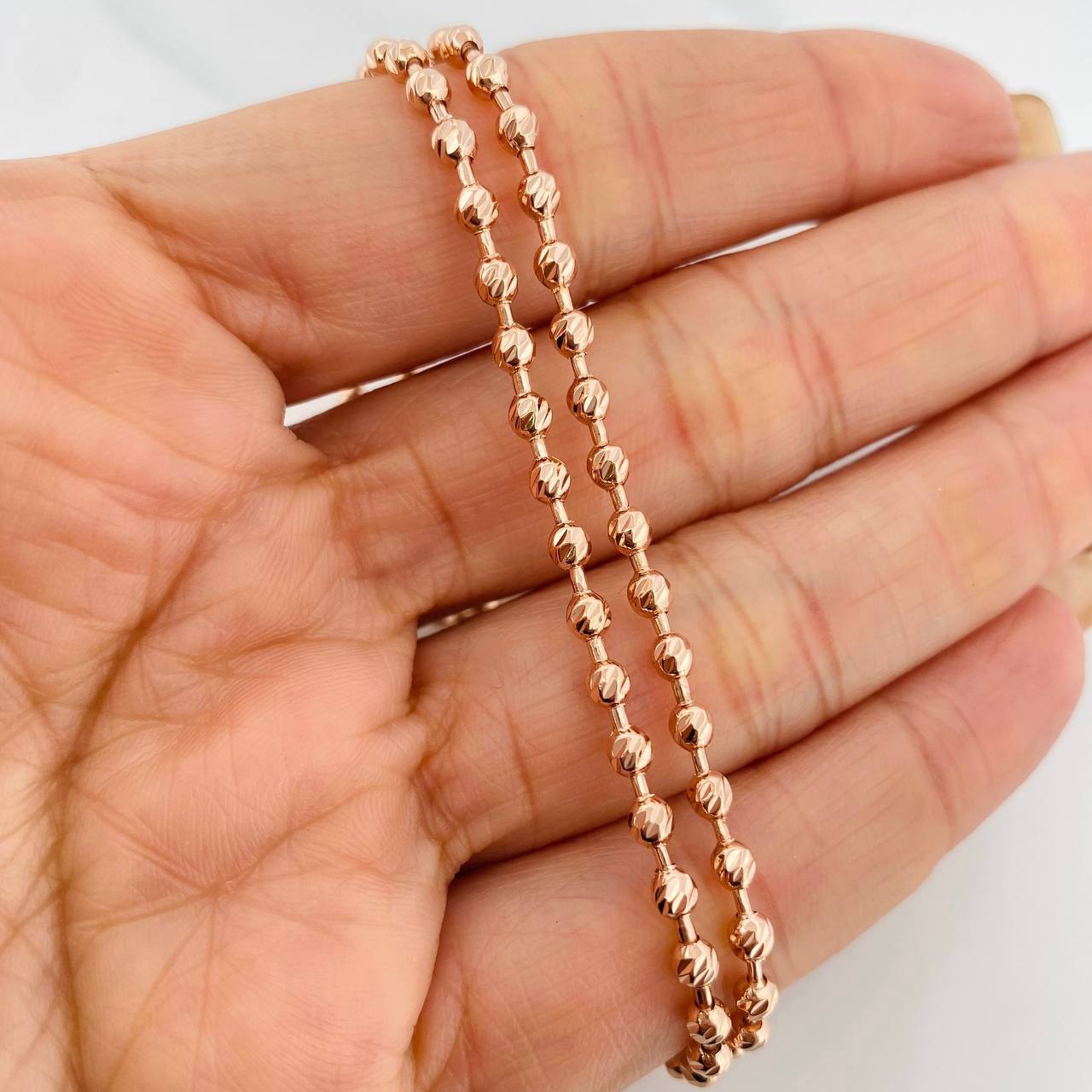 Cadena Militar 19.3g / 60cm / 3mm Oro Rosa 18K