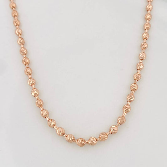 Cadena Militar 19.3g / 60cm / 3mm Oro Rosa 18K