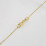 Set Cadena Aro Seguido + Dije Corazon Esmeralda 0.6pts / 1.3g / 50cm Oro Amarillo 18K