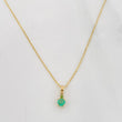 Set Cadena Aro Seguido + Dije Circulo Esmeralda 0.7pts / 1.1g / 50cm Oro Amarillo 18K