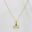 Set Cadena Aro Seguido + Dije Infinito Esmeralda 0.7pts / 1.45g / 50cm Oro Amarillo 18K