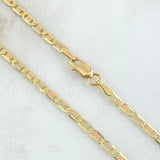Cadena Plana 6.55gr / 60cm / Tres Oros +3 18K *