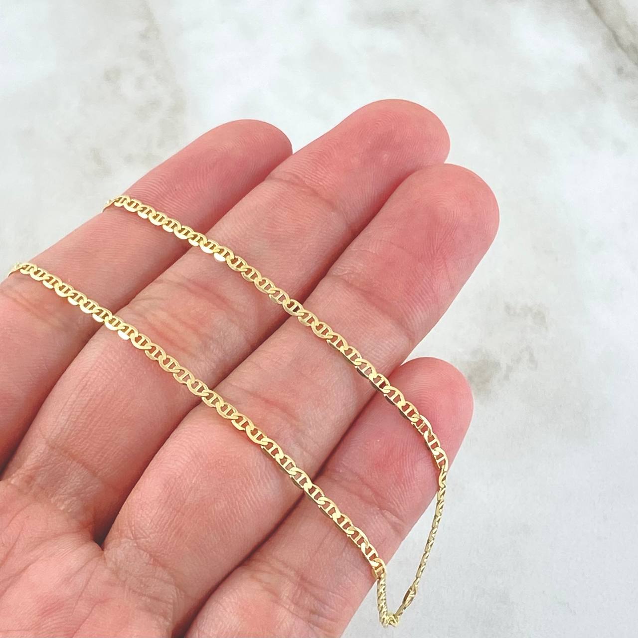 Cadena Plana 3.95gr / 60cm / Oro Amarillo +3 18K *