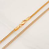 Cadena Franco 8.7g / 60cm / 1.1mm Dos Oros Blanco Rosa 18K