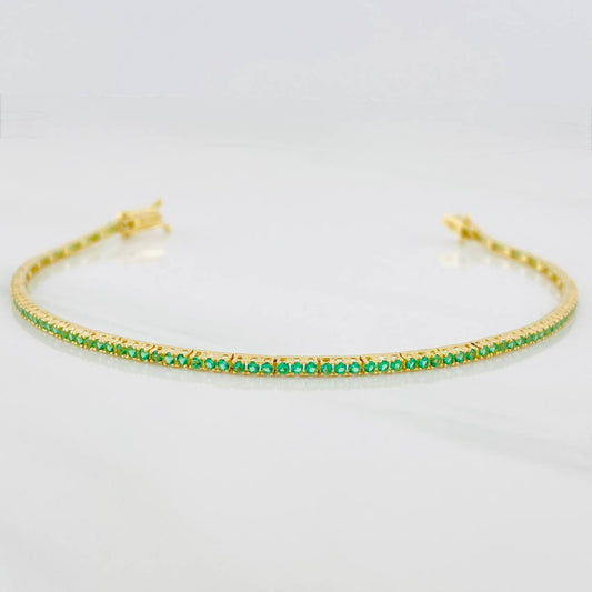 Pulso Tenis 3.7g / 17cm / 1.7mm Oro Amarillo 18K