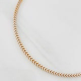 Pulso Franco 3.4g / 19.8cm / 2.23mm Dos Oros Blanco Rosa 18K