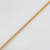 Pulso Franco 3.4g / 19.8cm / 2.23mm Dos Oros Blanco Rosa 18K