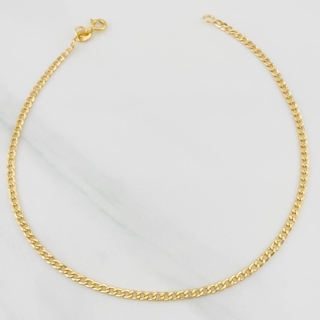 Tobillera Cubana 1.85g / 25cm / 2.36mm Oro Amarillo 18K