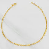 Tobillera Cubana 1.85g / 25cm / 2.36mm Oro Amarillo 18K