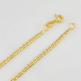 Tobillera Cubana 1.85g / 25cm / 2.36mm Oro Amarillo 18K