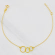 Pulso Modulable Aro Seguido Circulos Rayados 1.3g / 17.9cm - 16cm / 1.35mm Oro Amarillo 18K