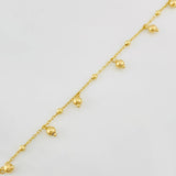 Pulso Modulable Aro Seguido Bolas 2.15g / 18cm - 17.5cm / 0.97mm Oro Amarillo 18K