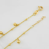 Pulso Modulable Aro Seguido Bolas 2.15g / 18cm - 17.5cm / 0.97mm Oro Amarillo 18K